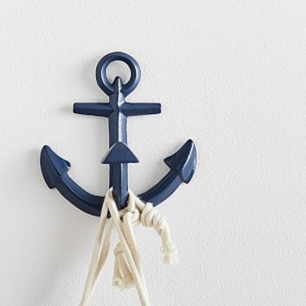 New WHITE Pottery Barn kids wall anchor hook